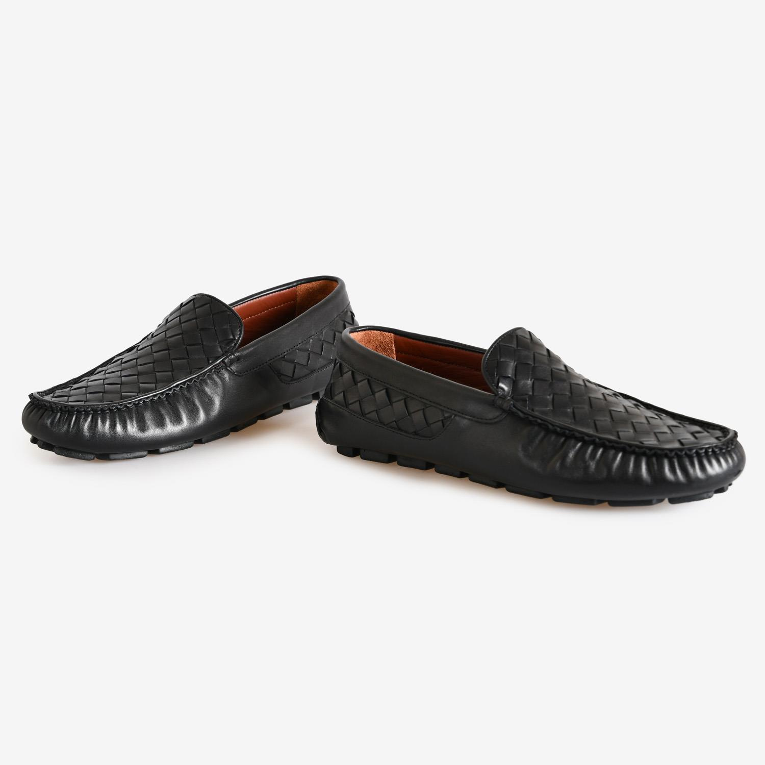 Siyah Deri Erkek Loafer