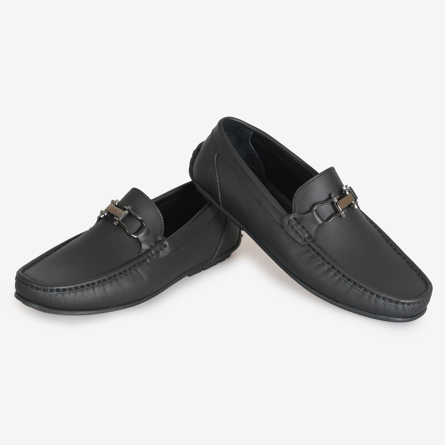Siyah Deri Erkek Loafer