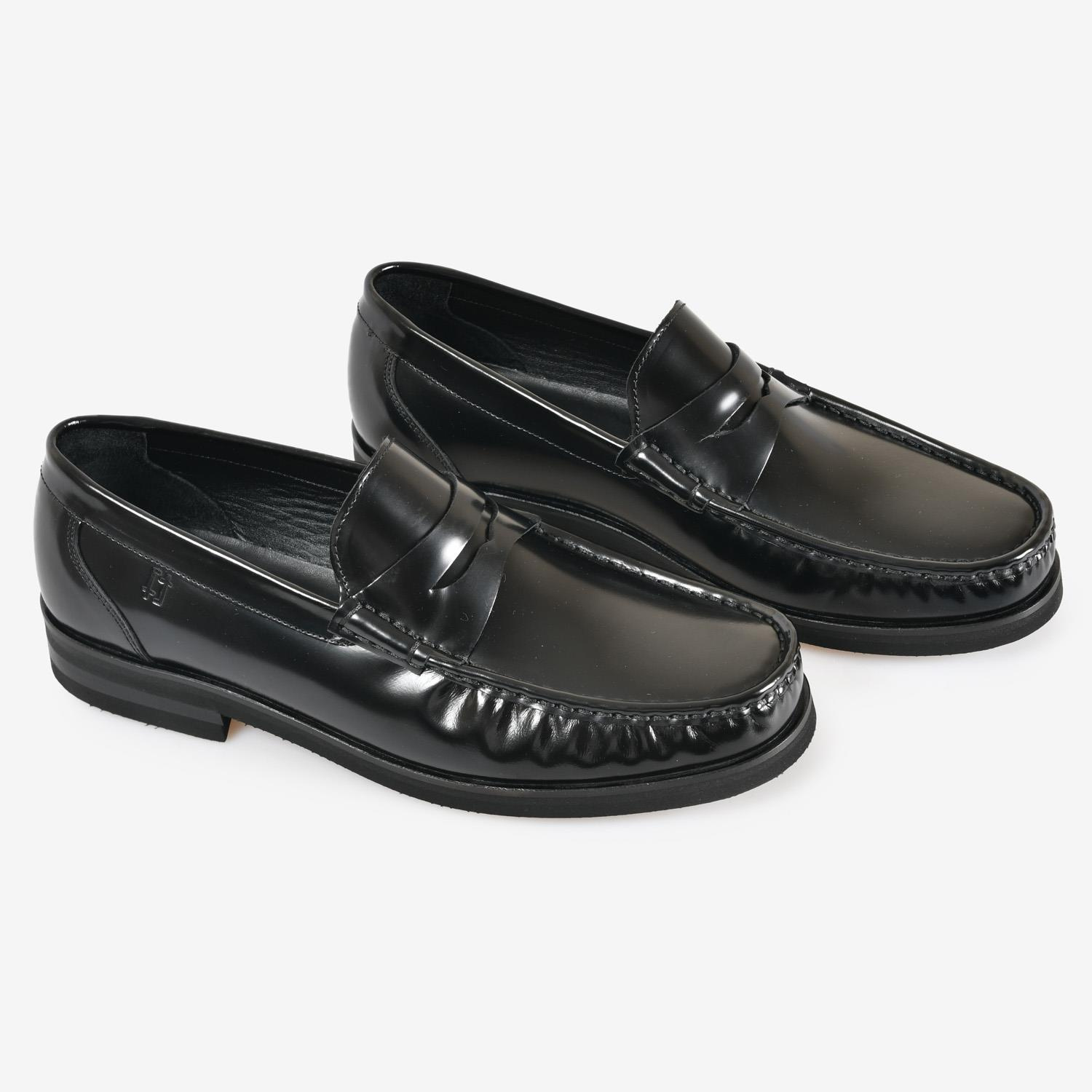 Siyah Deri Erkek Loafer