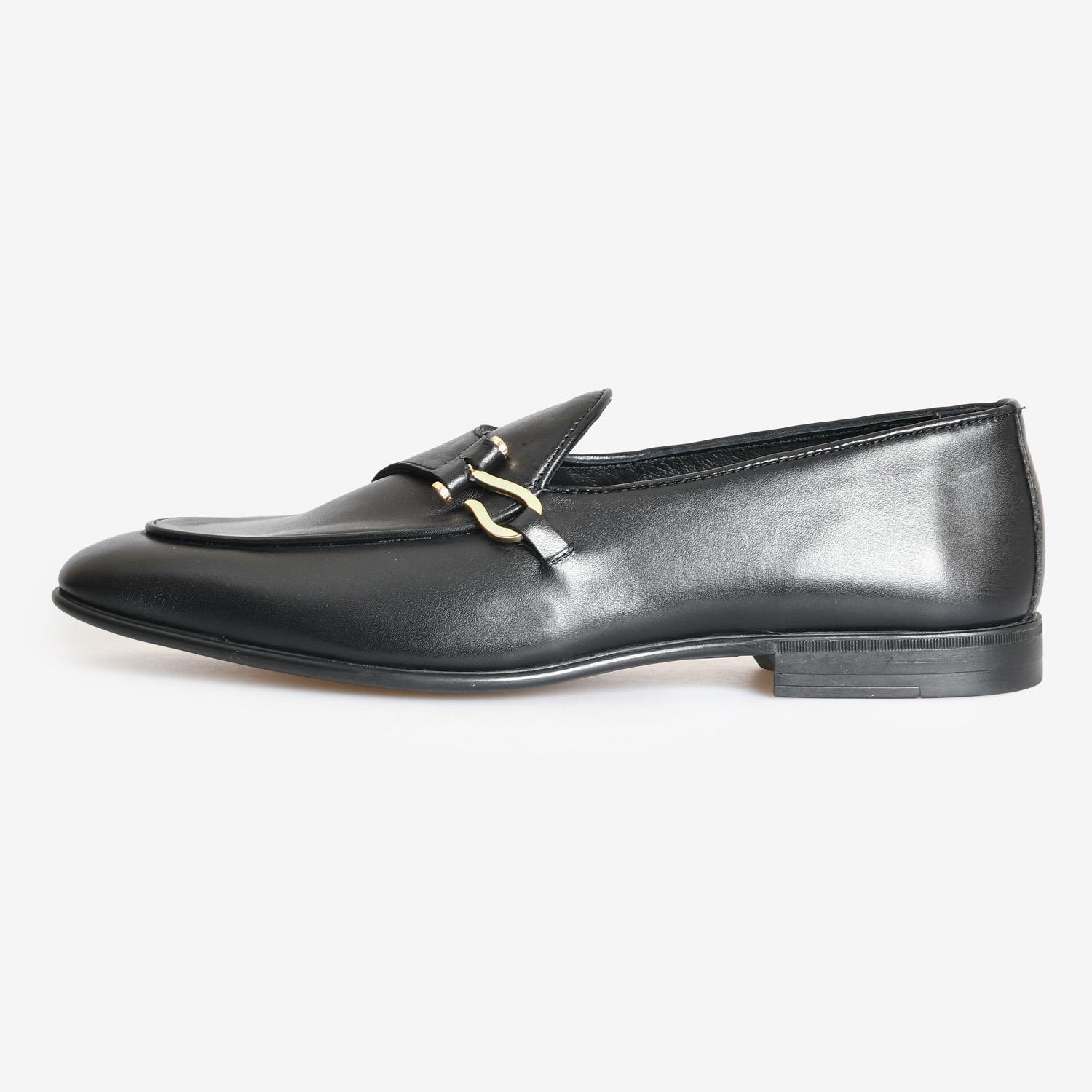 Siyah Deri Erkek Loafer