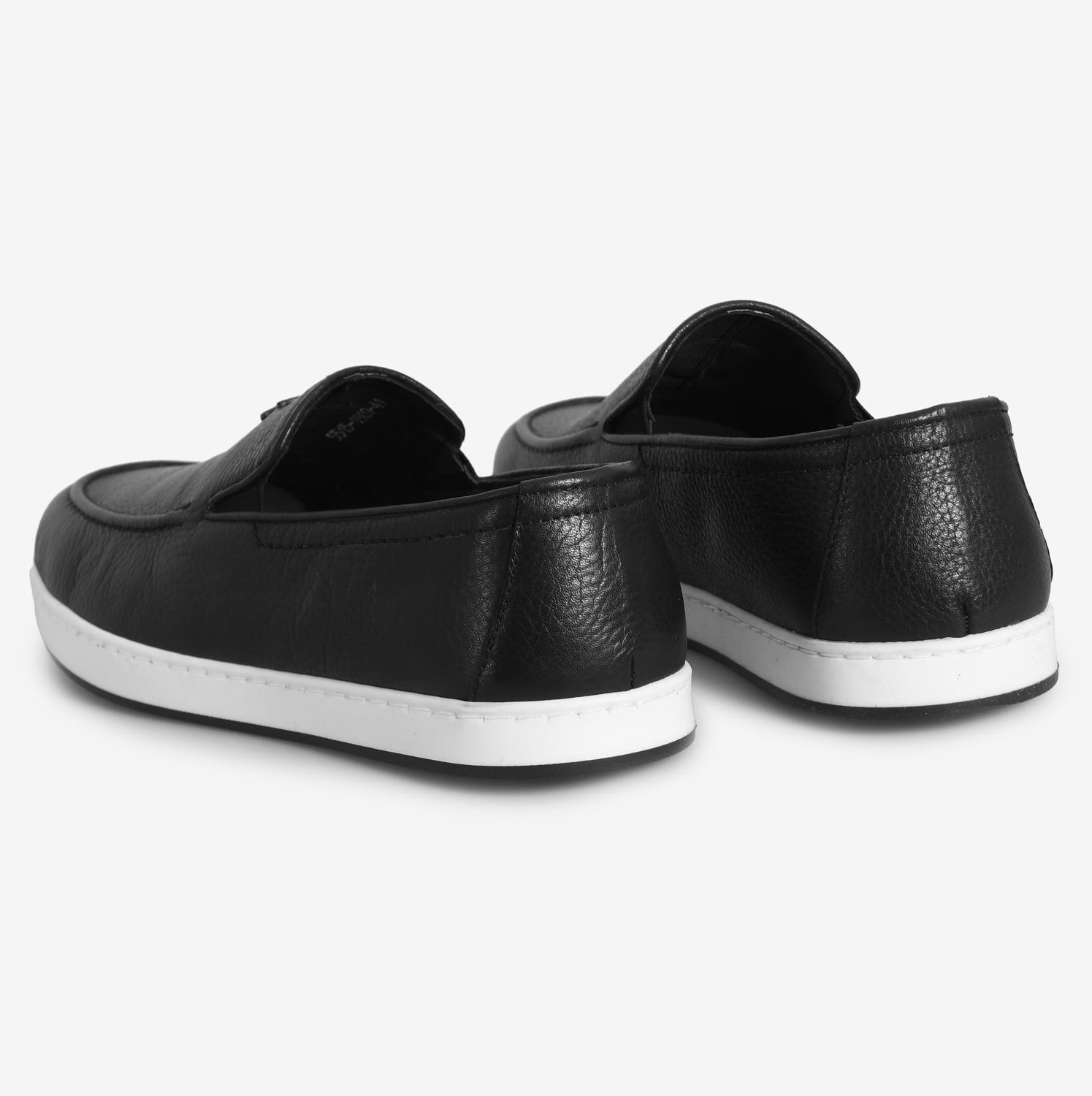 Siyah Deri Erkek Loafer