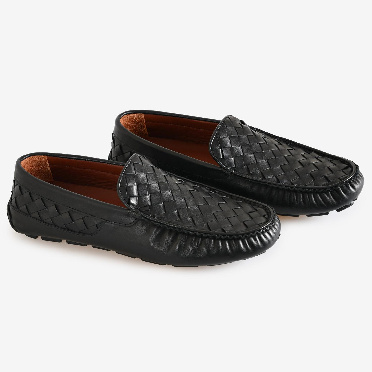 Siyah Deri Erkek Loafer