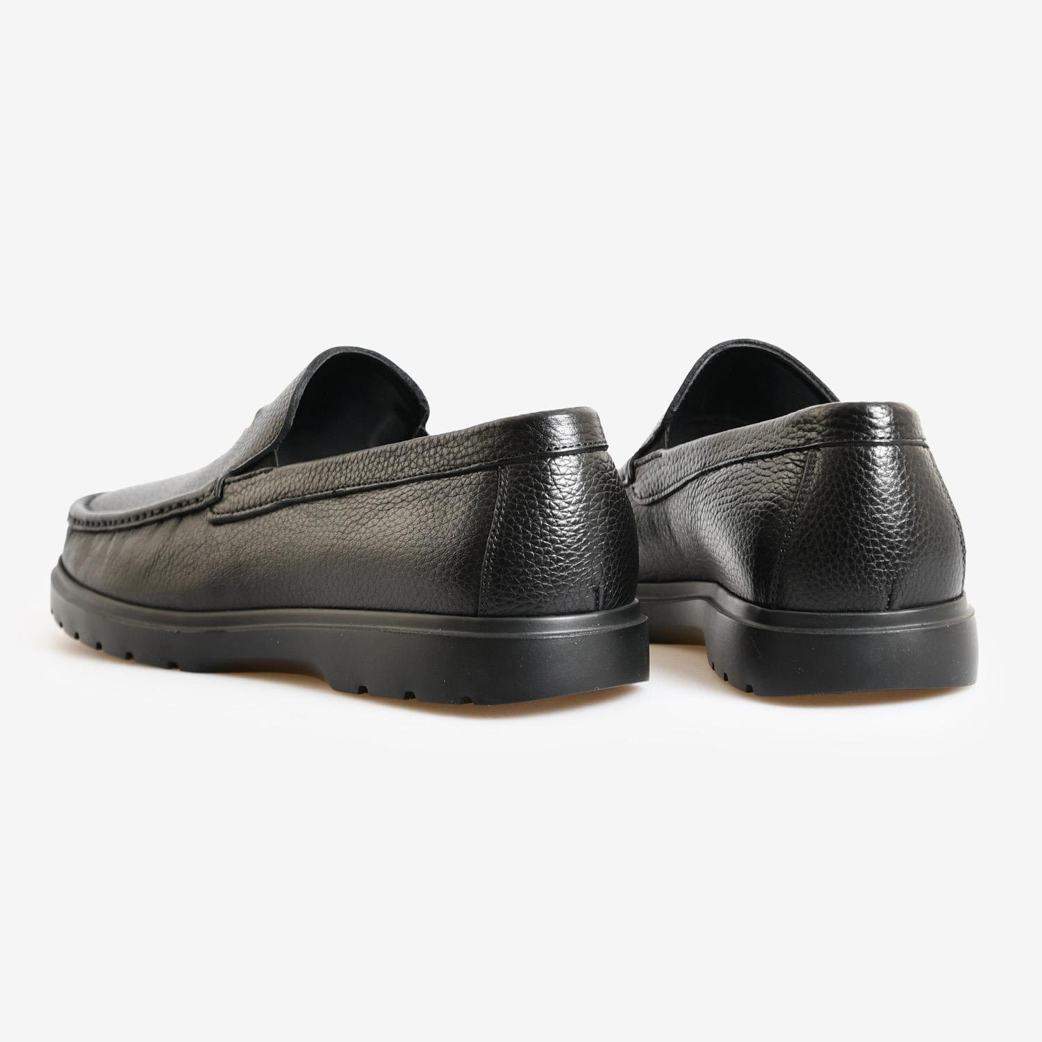 Siyah Deri Erkek Loafer