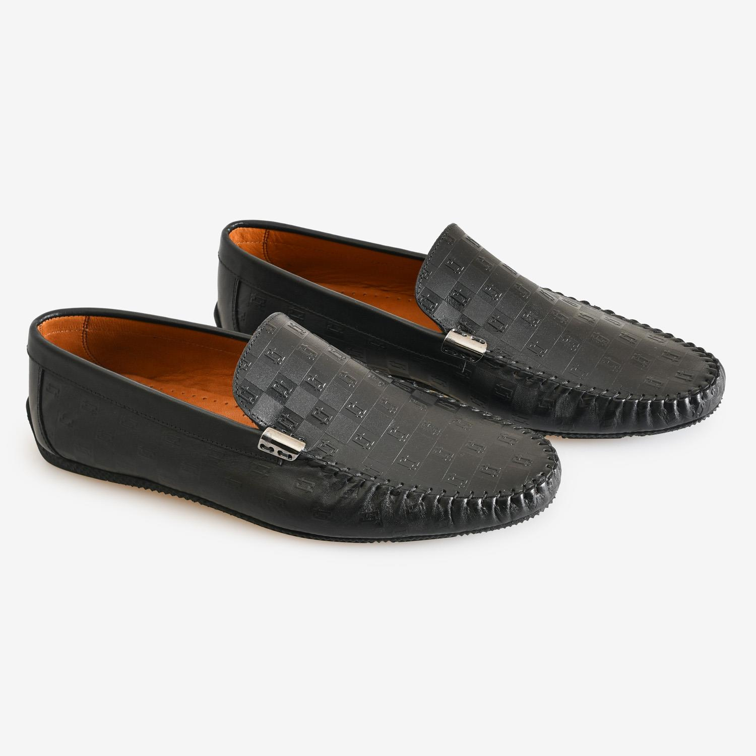 Siyah Deri Erkek Loafer