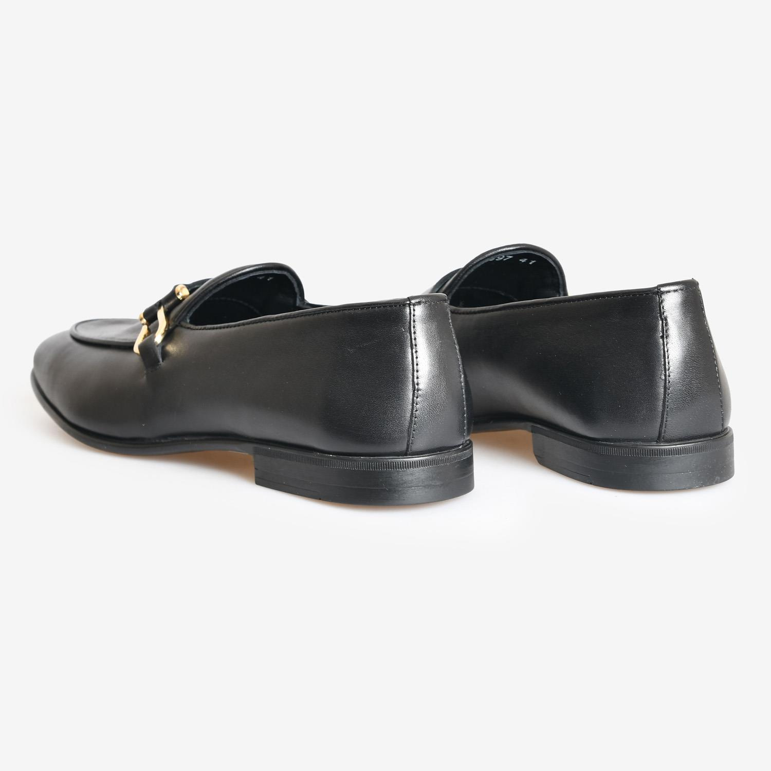 Siyah Deri Erkek Loafer