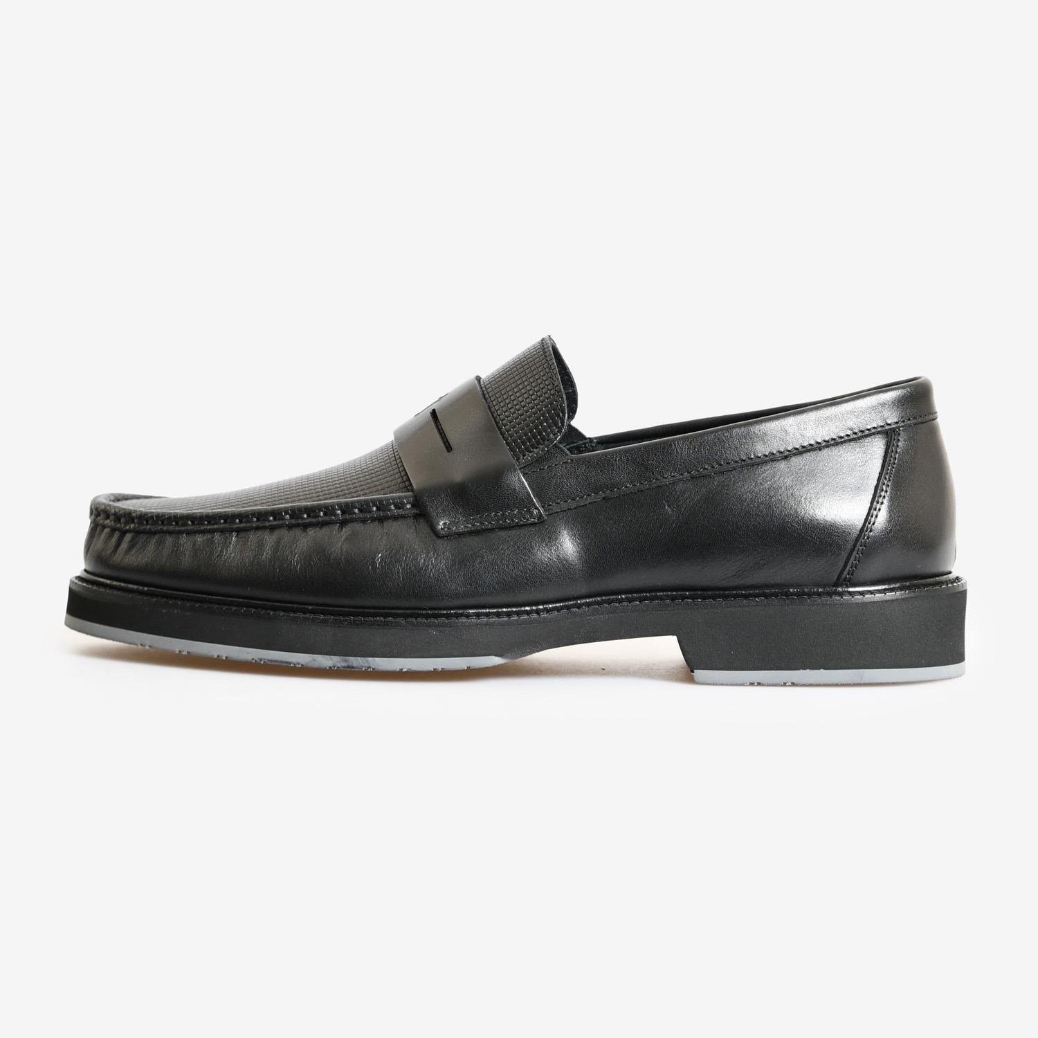 Siyah Deri Erkek Loafer