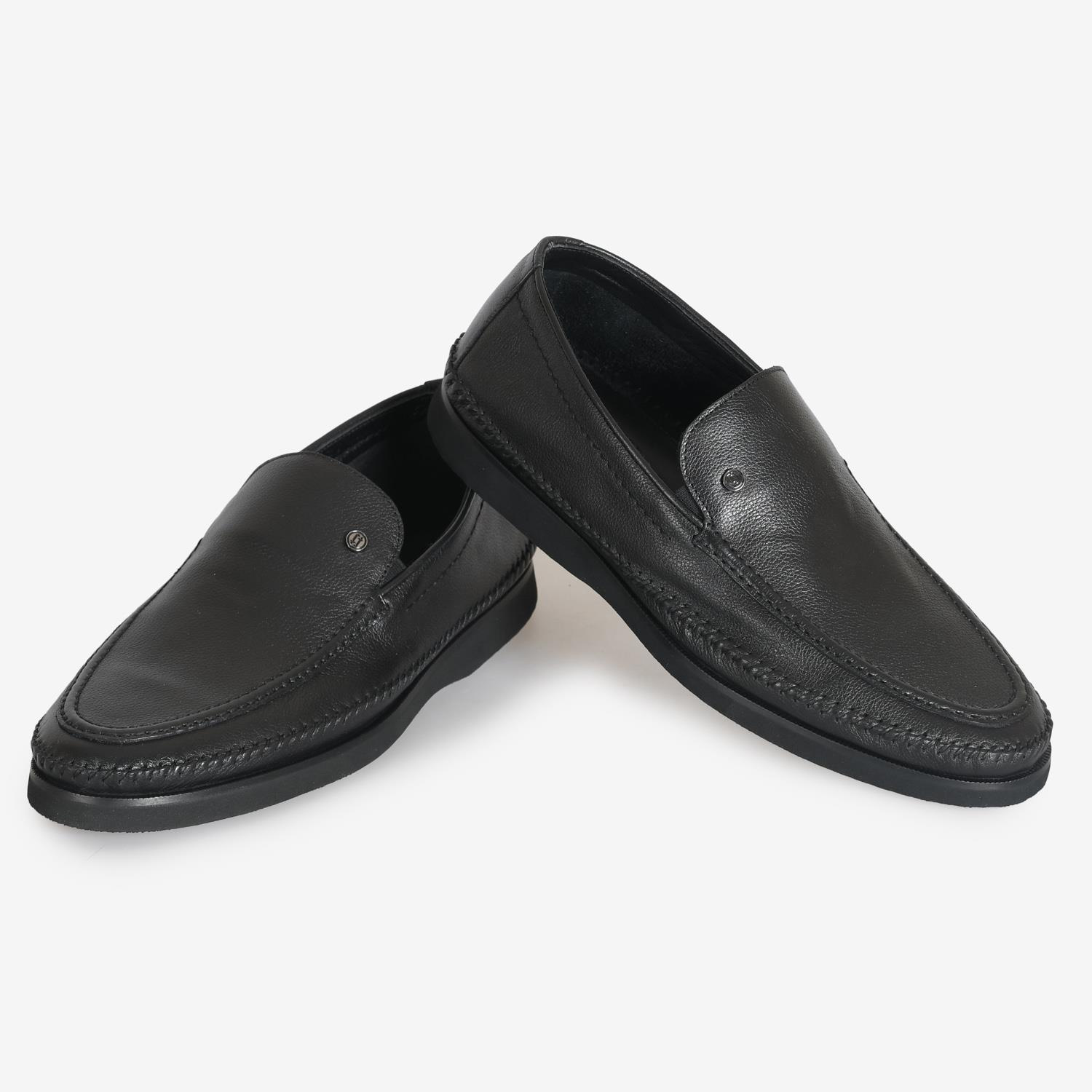 Siyah Deri Erkek Loafer