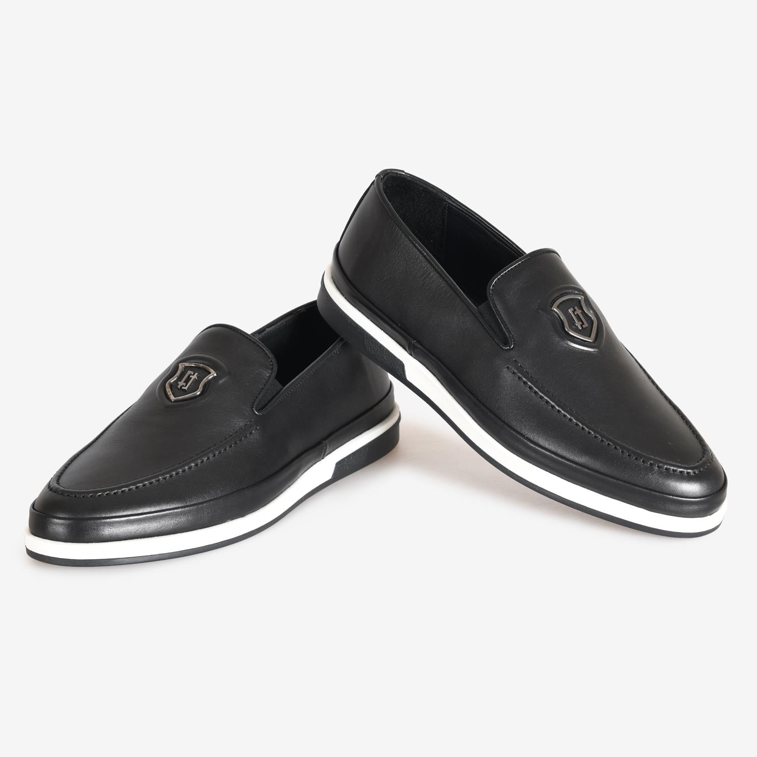 Siyah Deri Erkek Loafer