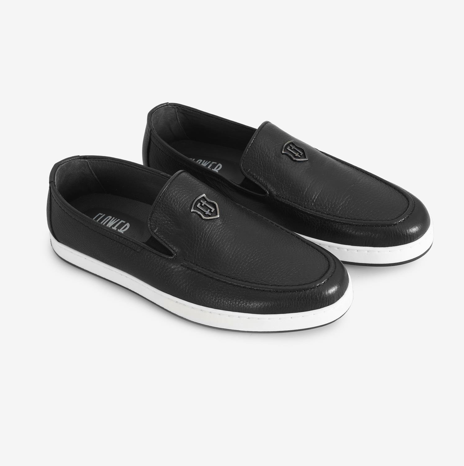 Siyah Deri Erkek Loafer