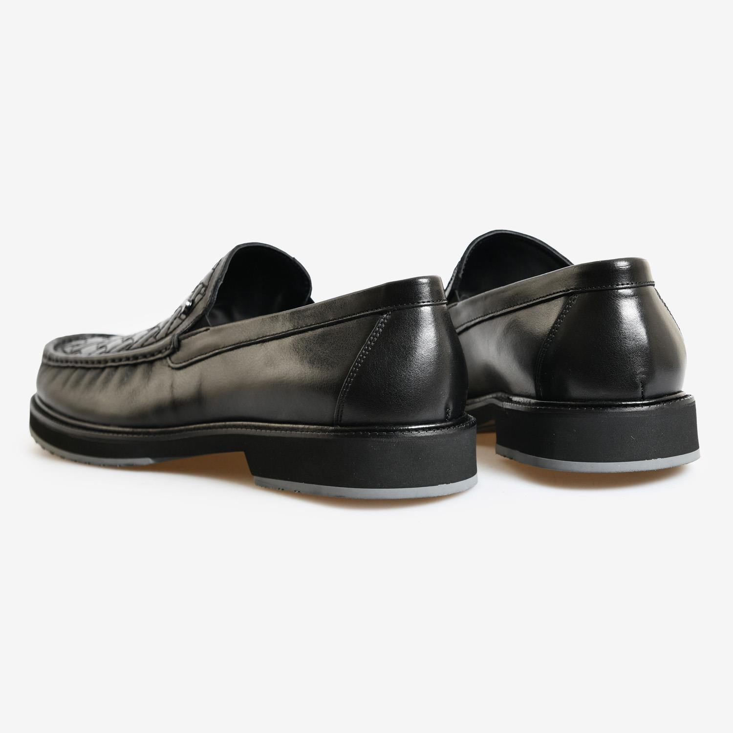 Siyah Deri Erkek Loafer