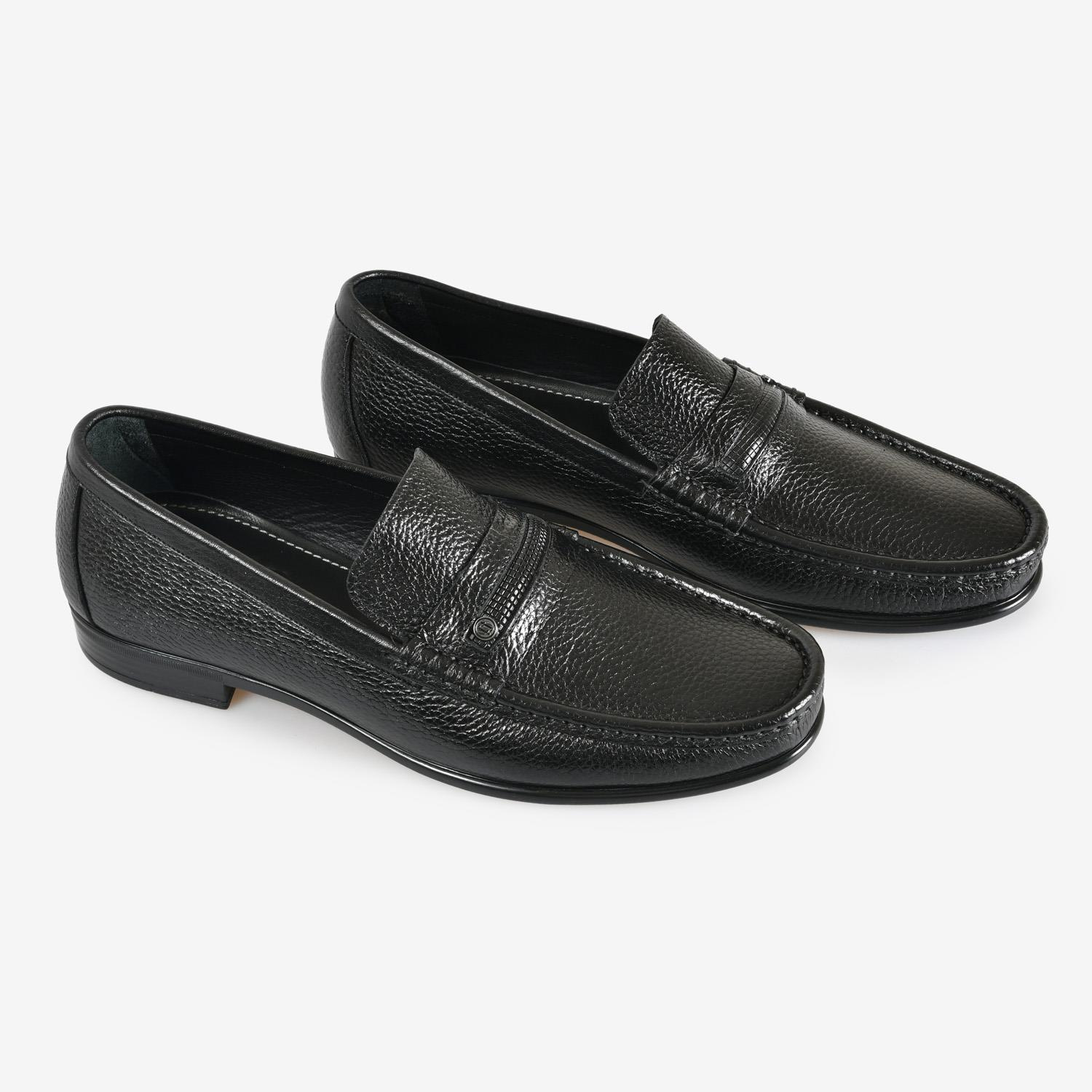 Siyah Deri Erkek Loafer