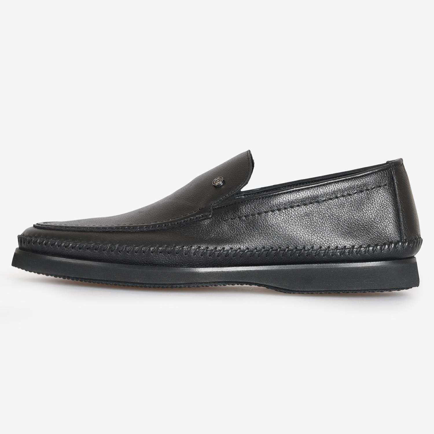 Siyah Deri Erkek Loafer