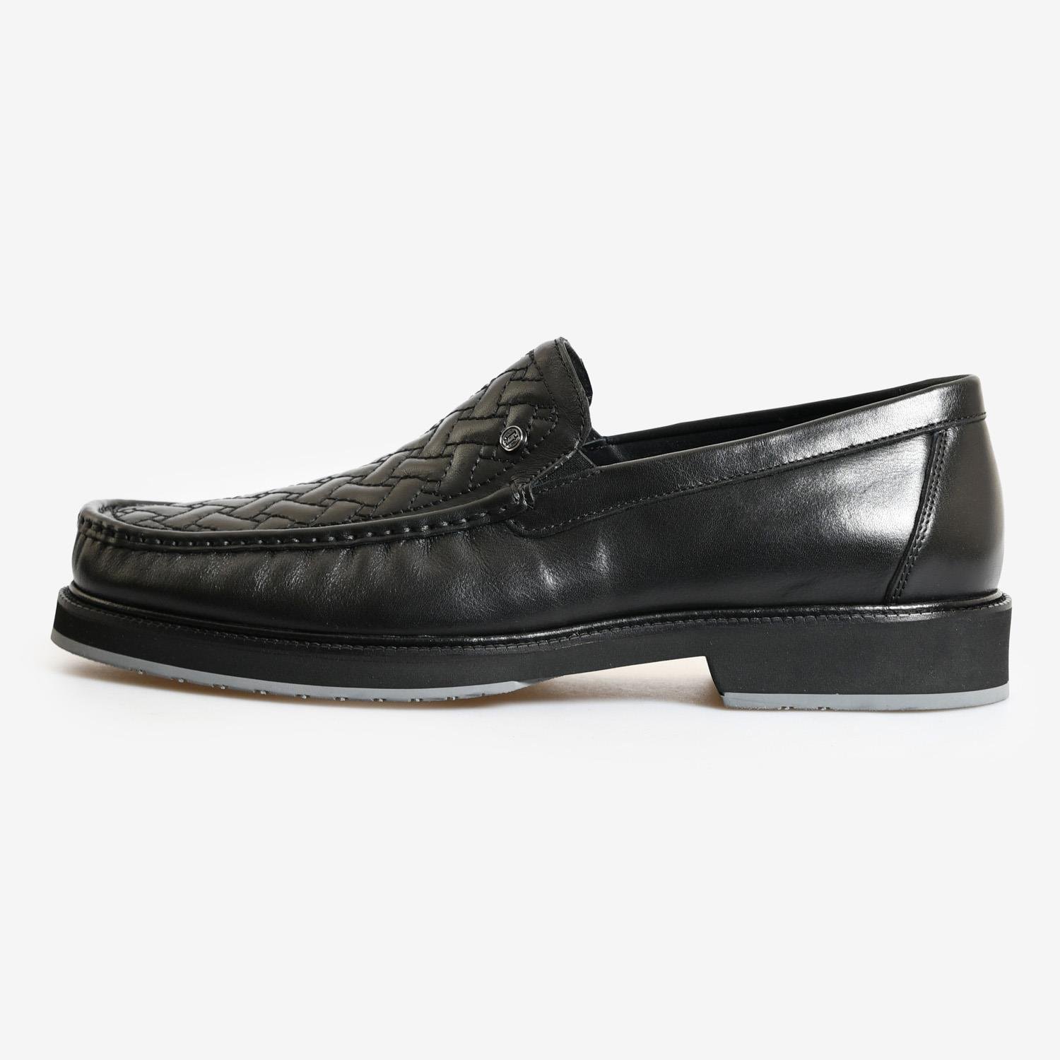 Siyah Deri Erkek Loafer