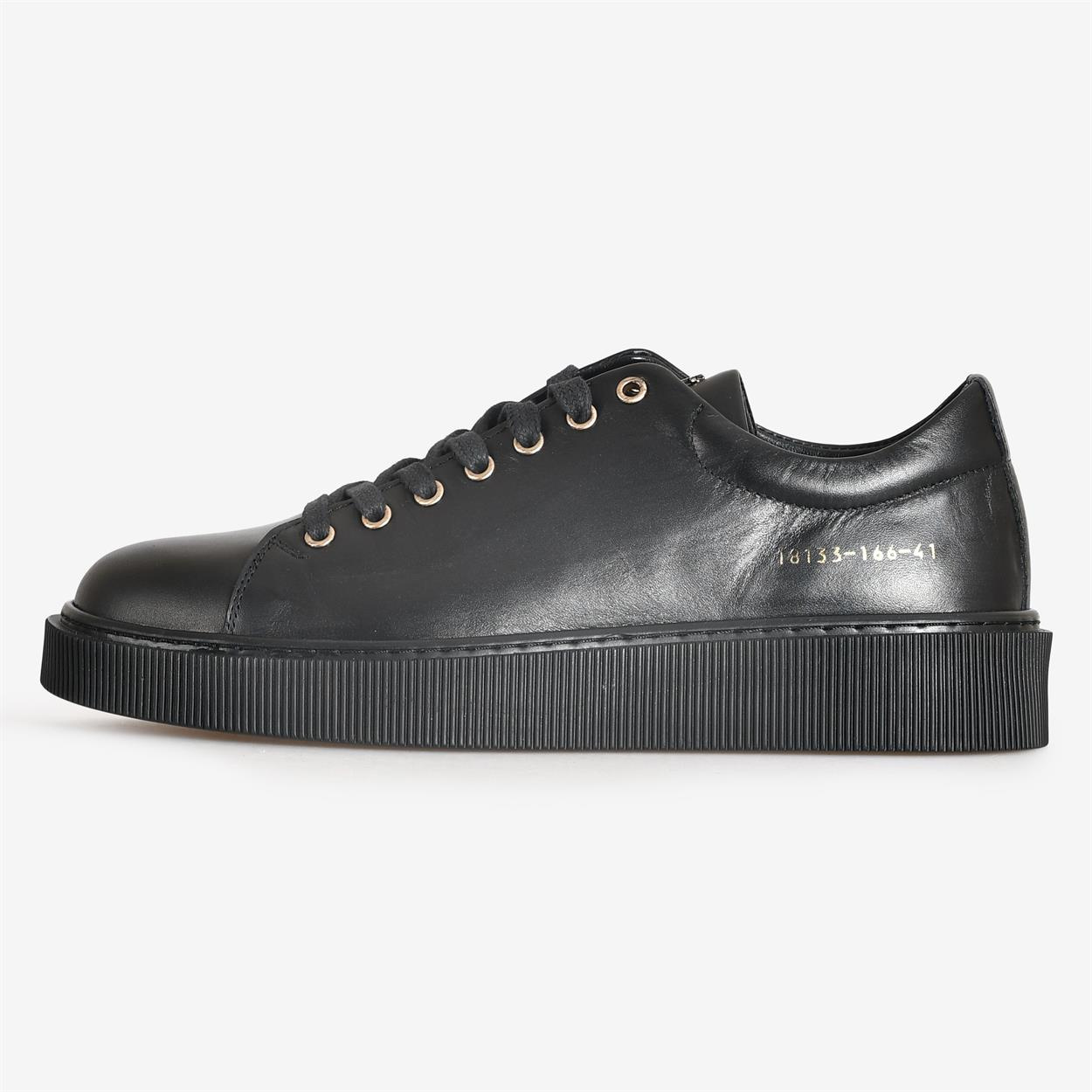 Siyah Deri Erkek Sneaker