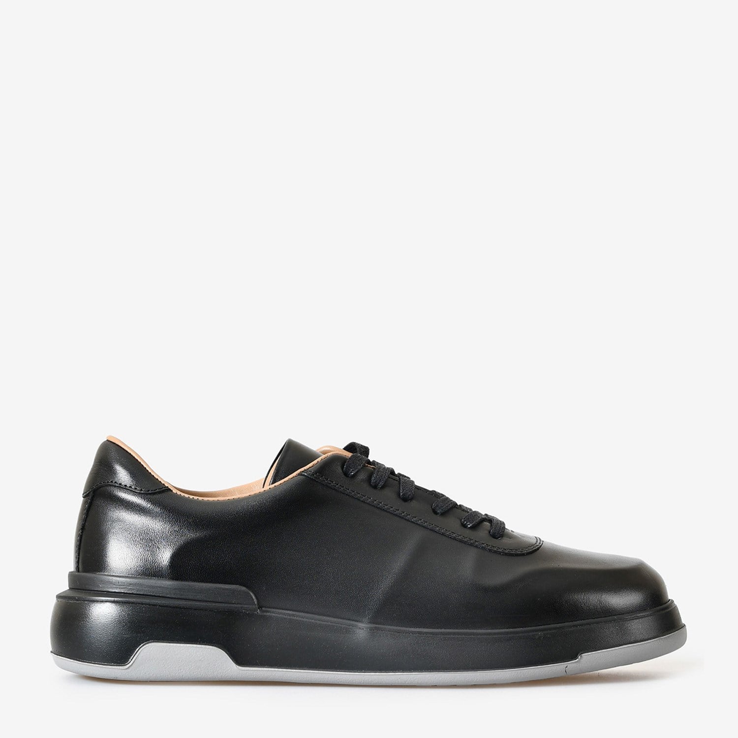 Siyah Deri Erkek Sneakers