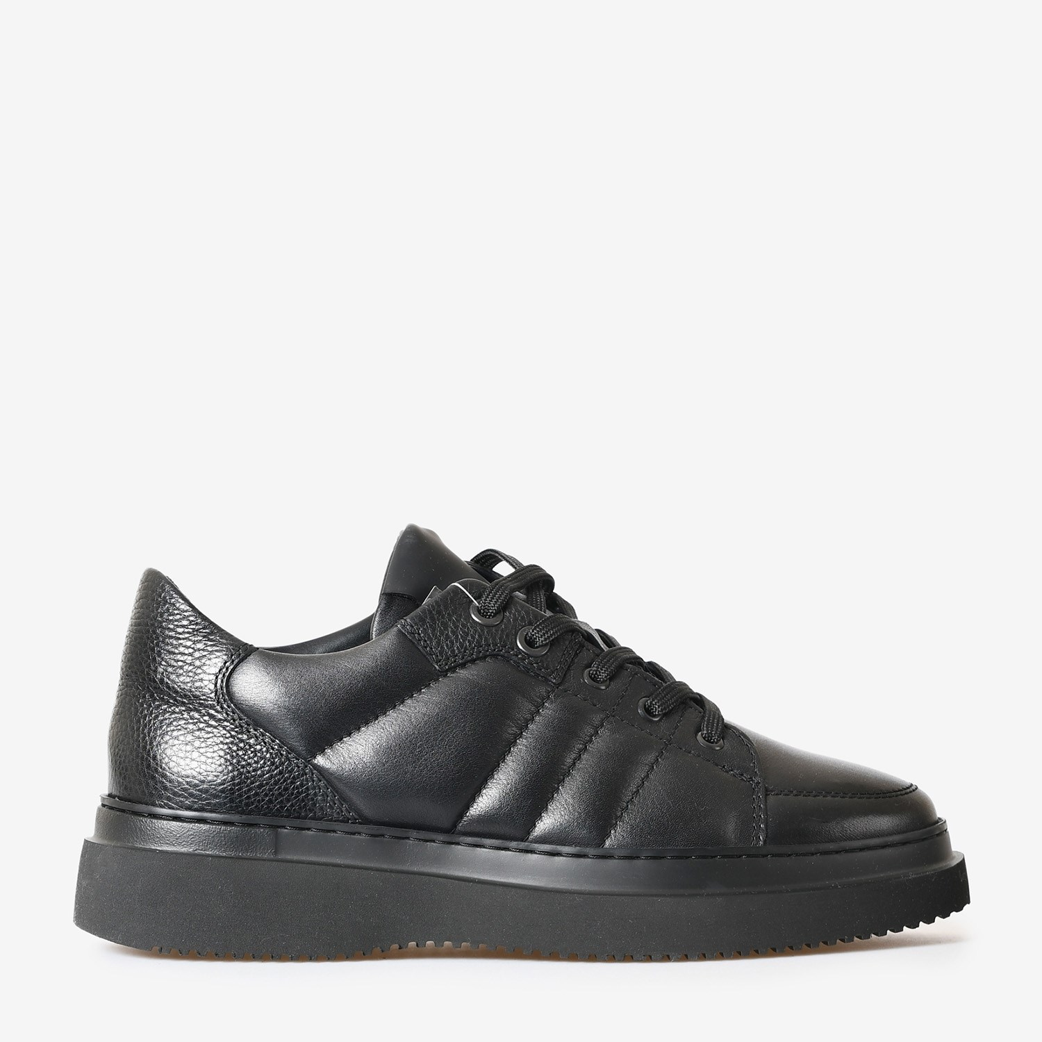 Siyah Deri Erkek Sneakers