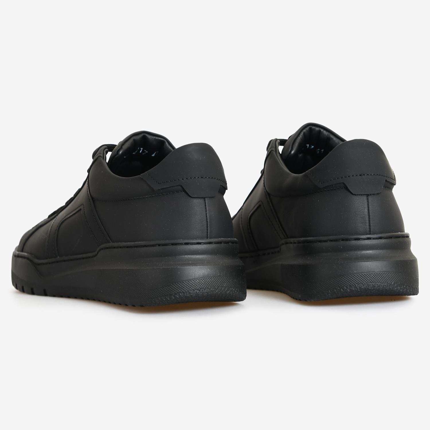 Siyah Deri Erkek Sneakers