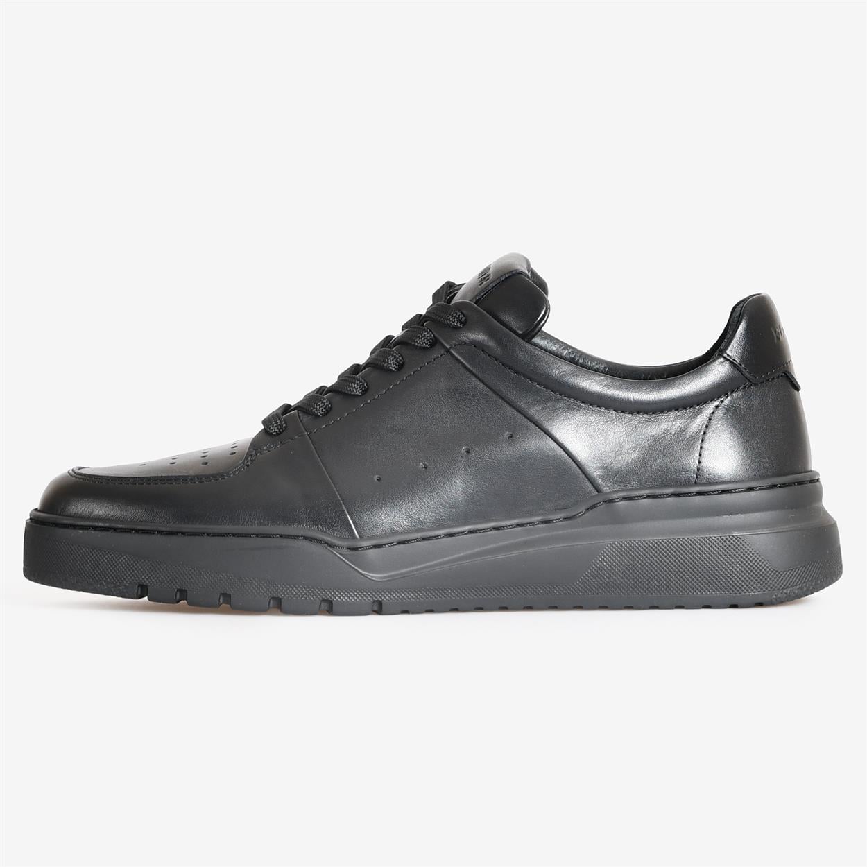 Siyah Deri Erkek Sneakers
