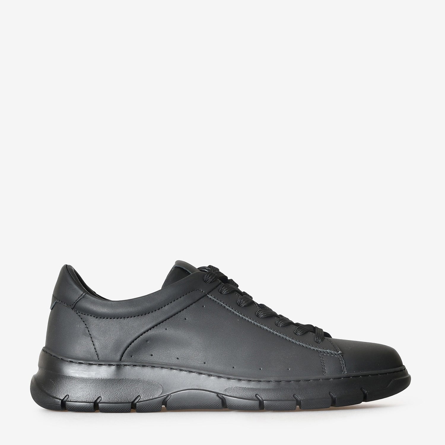 Siyah Deri Erkek Sneakers