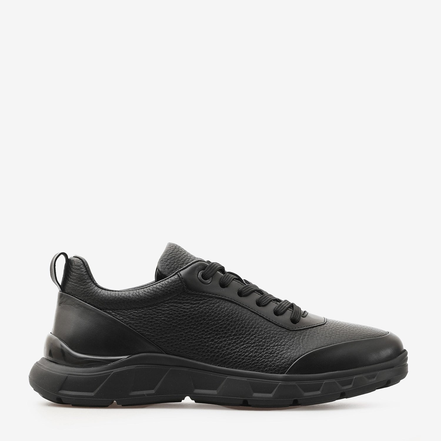 Siyah Deri Erkek Sneakers