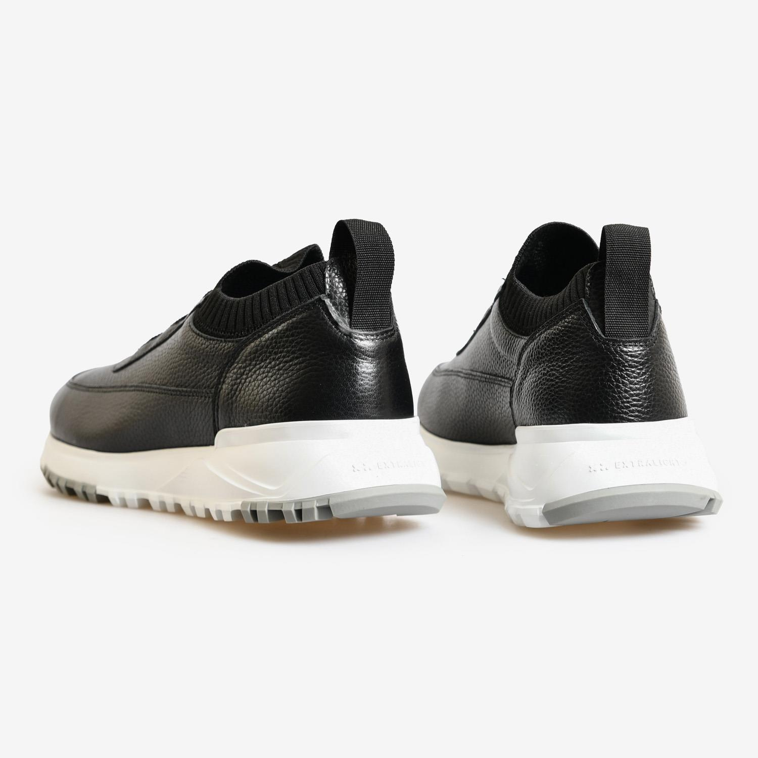 Siyah Deri Erkek Spor Ayakkabı