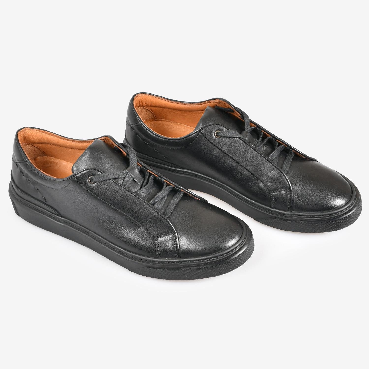 Siyah Deri Erkek Spor Ayakkabı