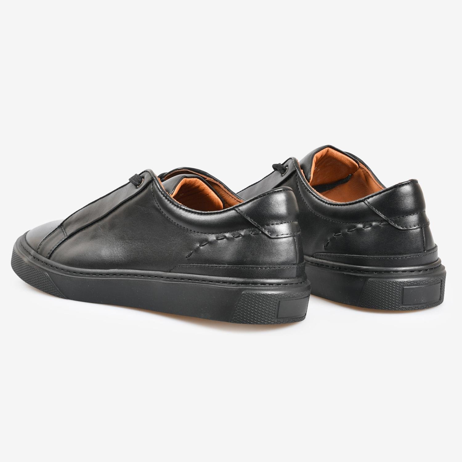 Siyah Deri Erkek Spor Ayakkabı