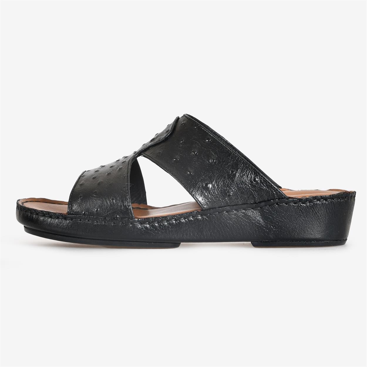 Siyah Deri Erkek Terlik