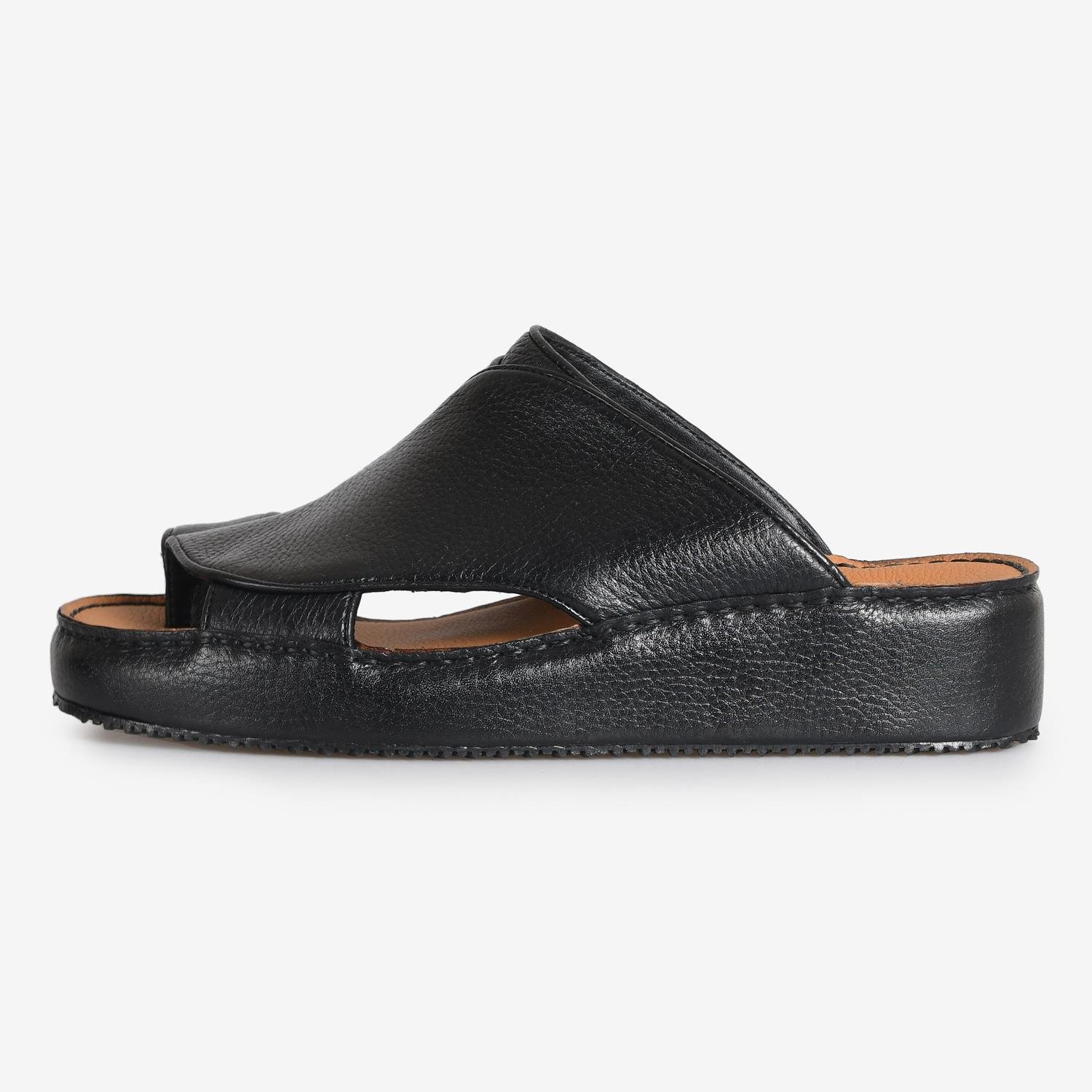 Siyah Deri Erkek Terlik