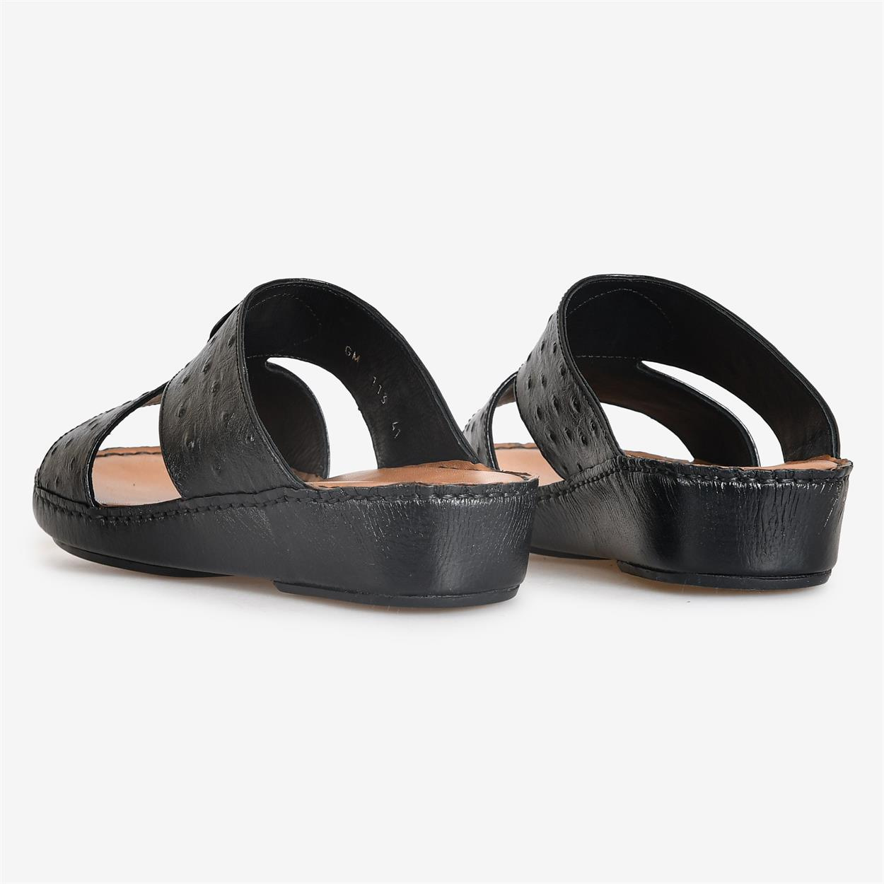 Siyah Deri Erkek Terlik