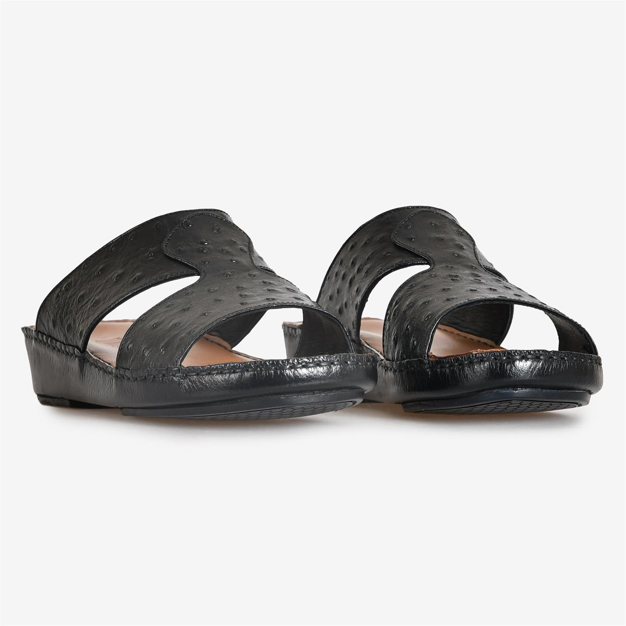 Siyah Deri Erkek Terlik