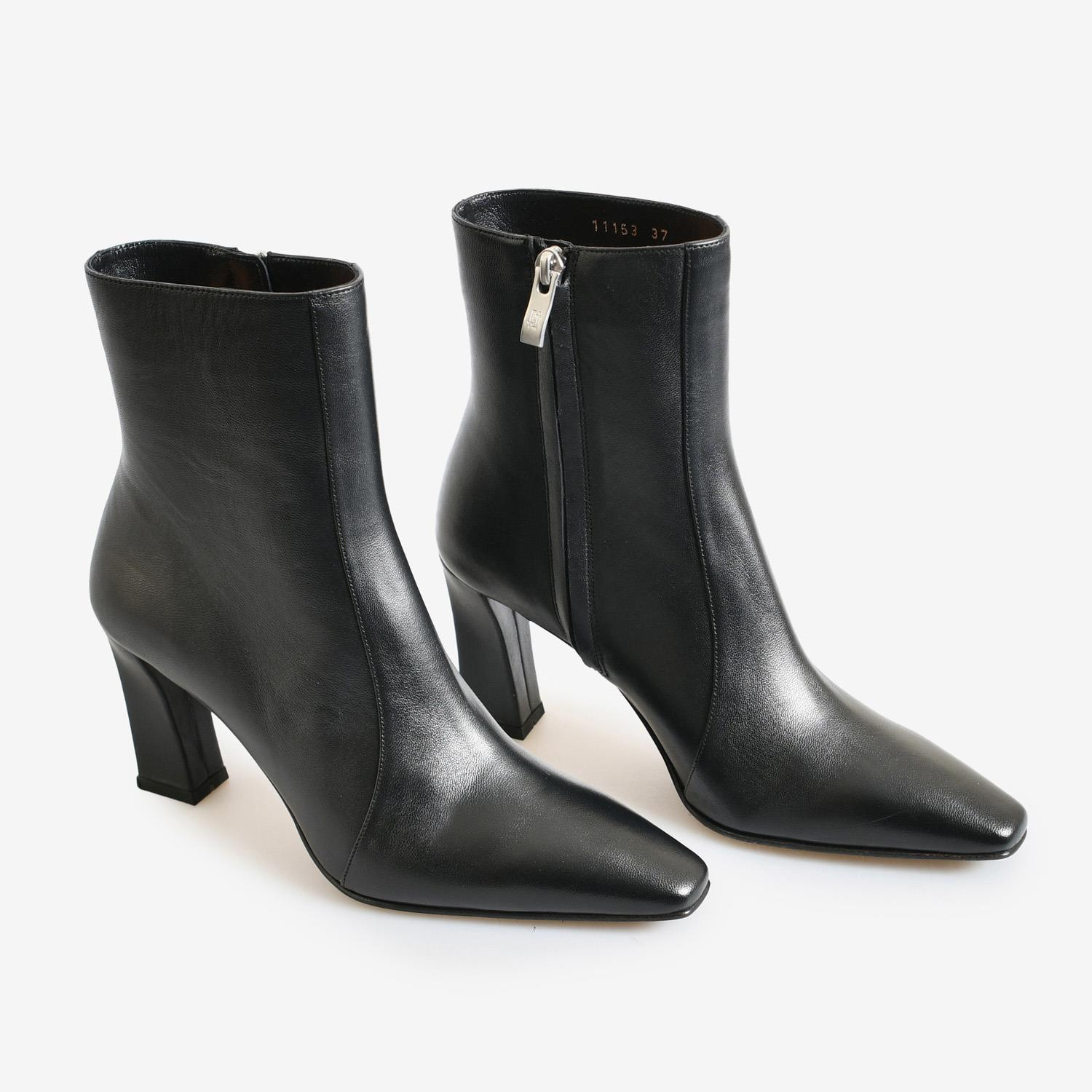 Siyah Deri Kadın Abiye Bot