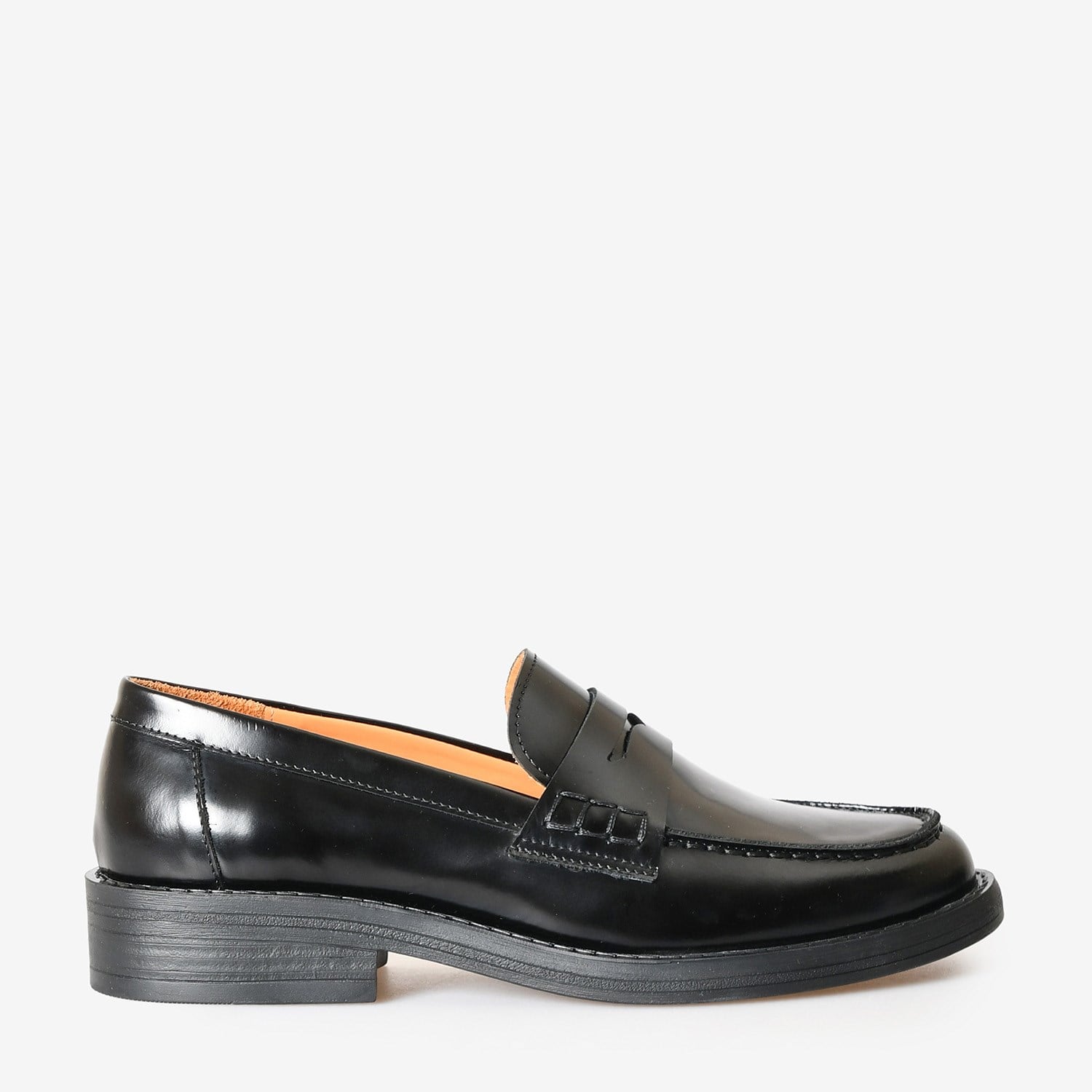 Siyah Deri Kadın Loafer