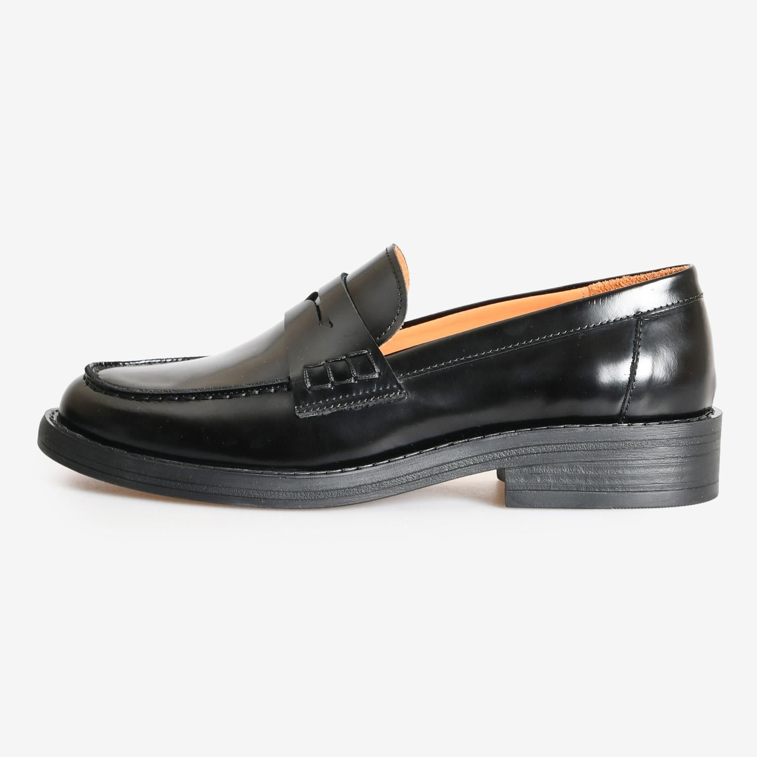 Siyah Deri Kadın Loafer