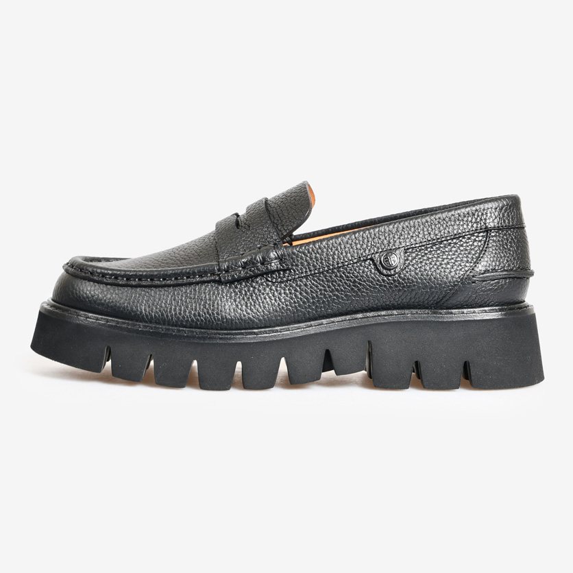 Siyah Deri Kadın Loafer