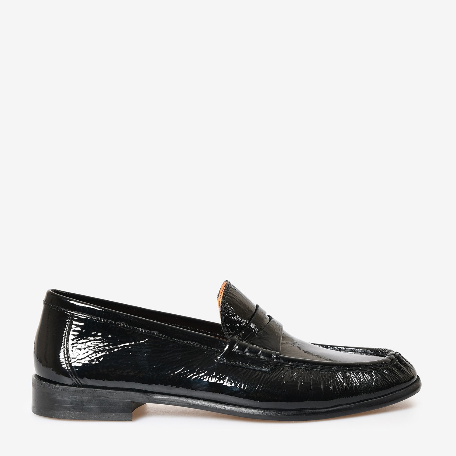 Siyah Deri Kadın Loafer