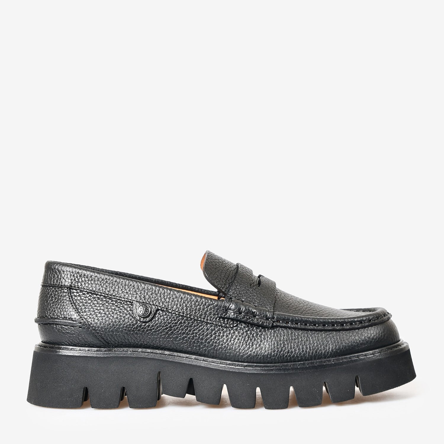 Siyah Deri Kadın Loafer