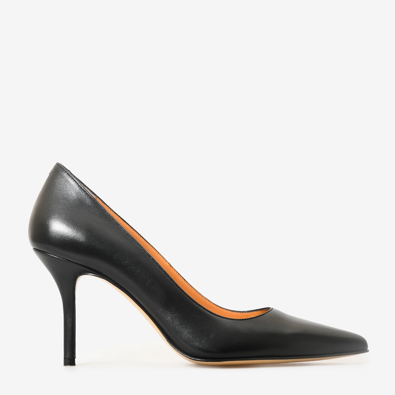 Siyah Deri Kadın Stiletto