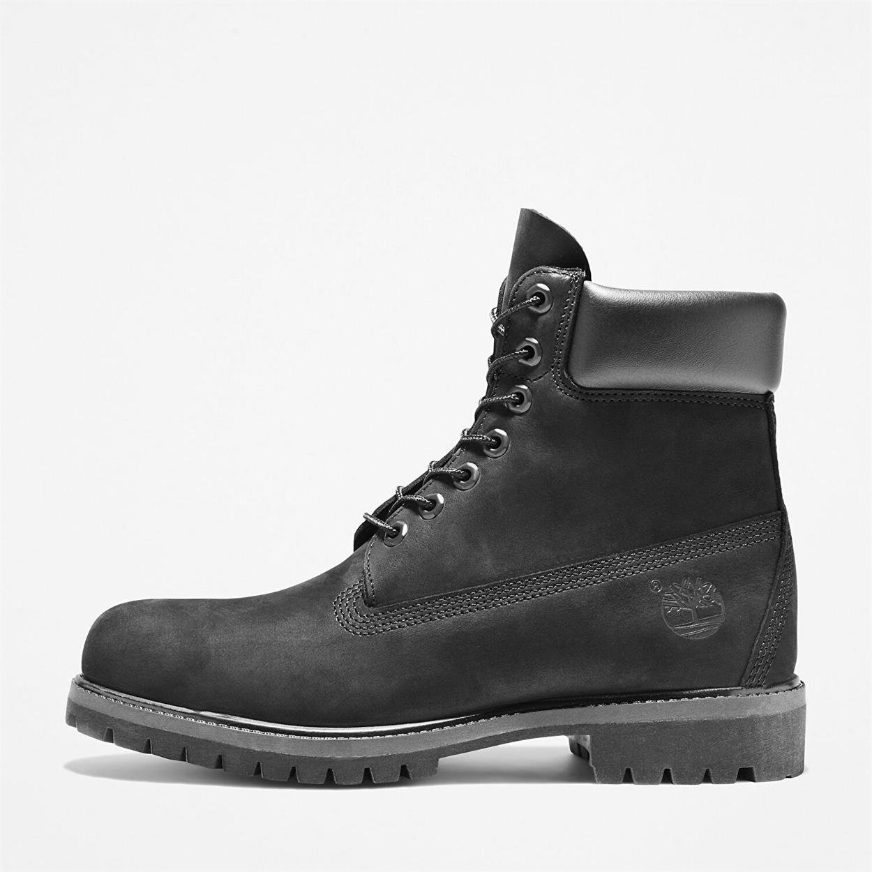 Siyah Deri Timberland Erkek Bot