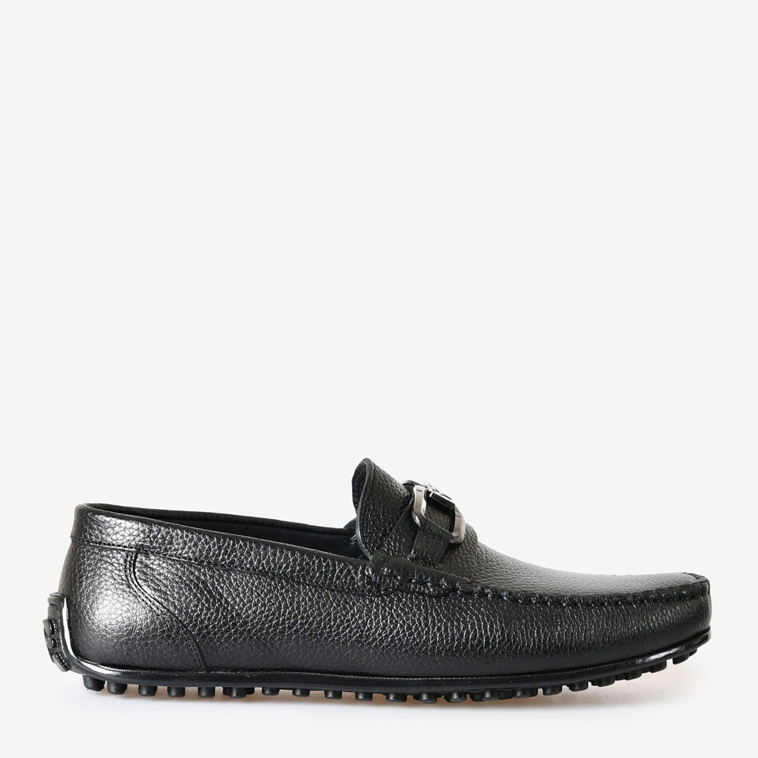 Siyah Deri Toka Detaylı Erkek Loafer