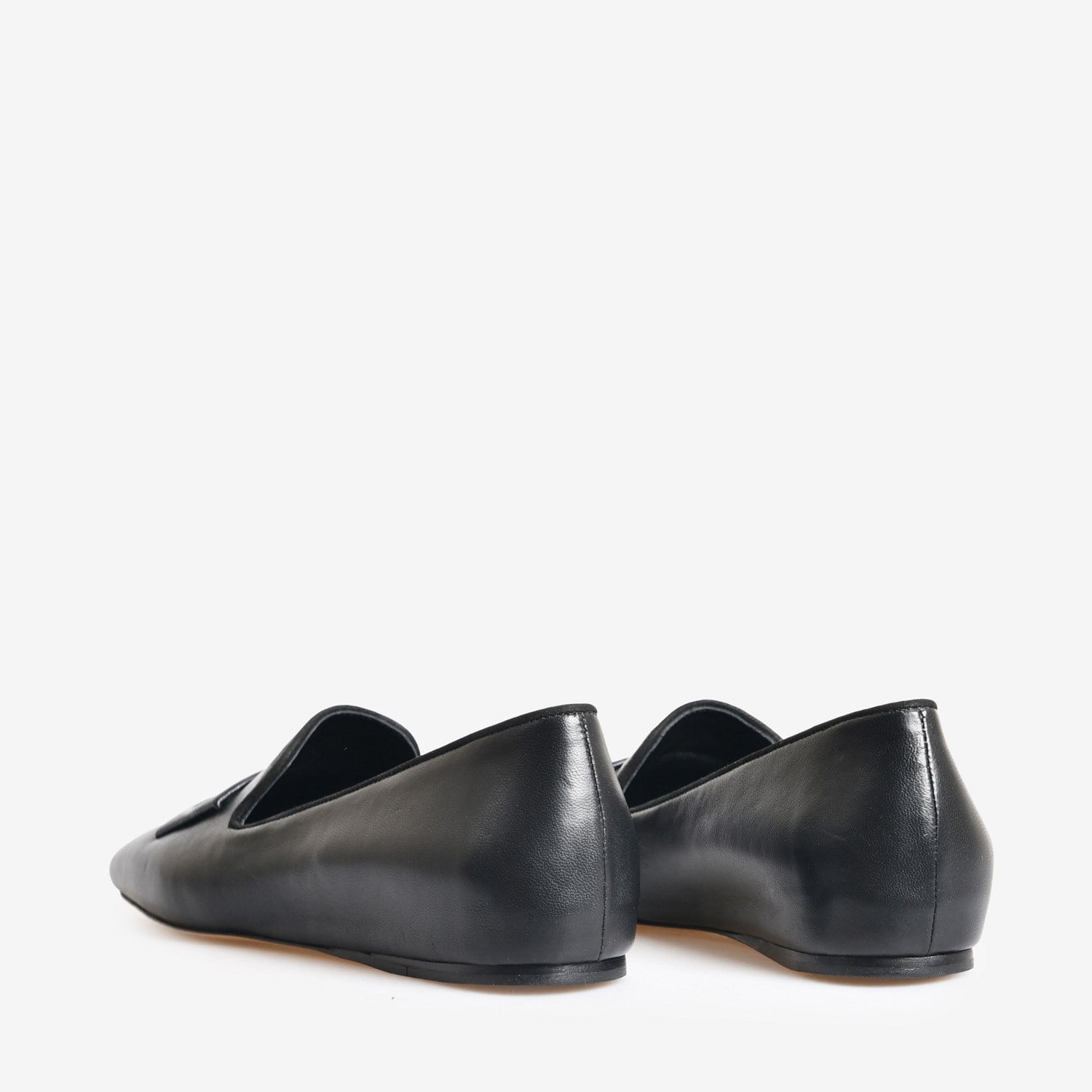 Siyah Deri Toka Detaylı Kadın Loafer