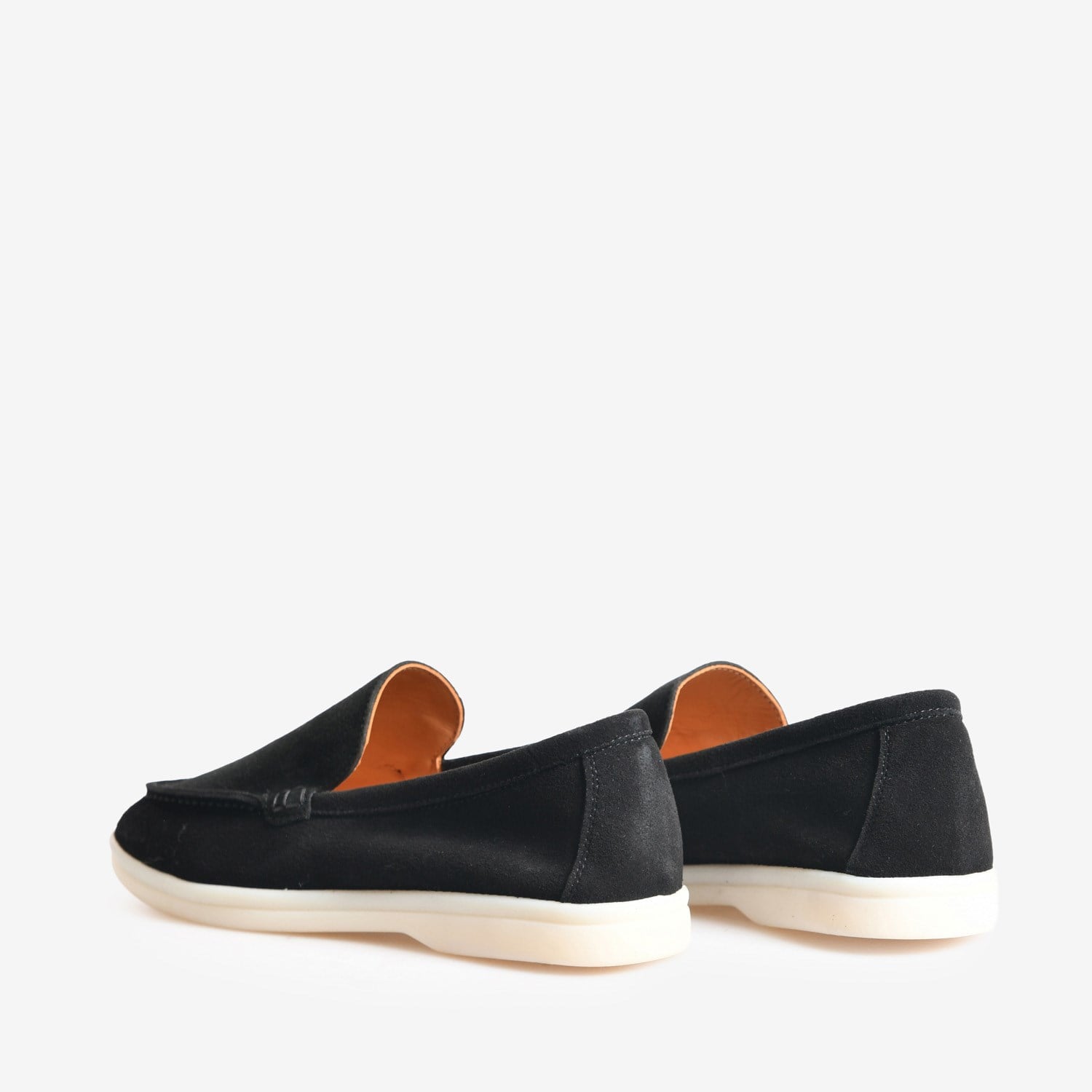 Siyah Düz Süet Kadın Loafer