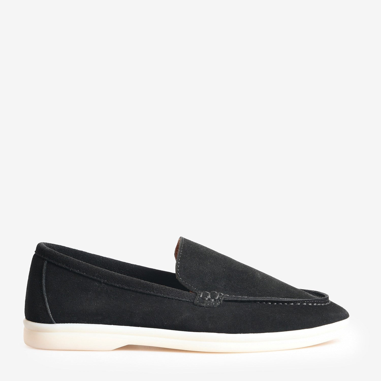 Siyah Düz Süet Kadın Loafer