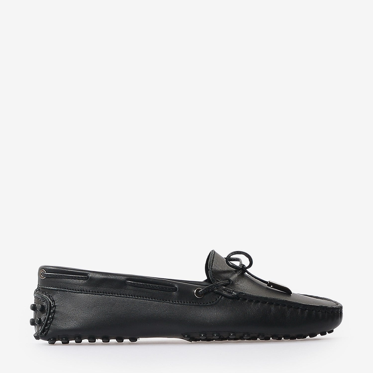 Siyah Fiyonk Detaylı Babet Loafer