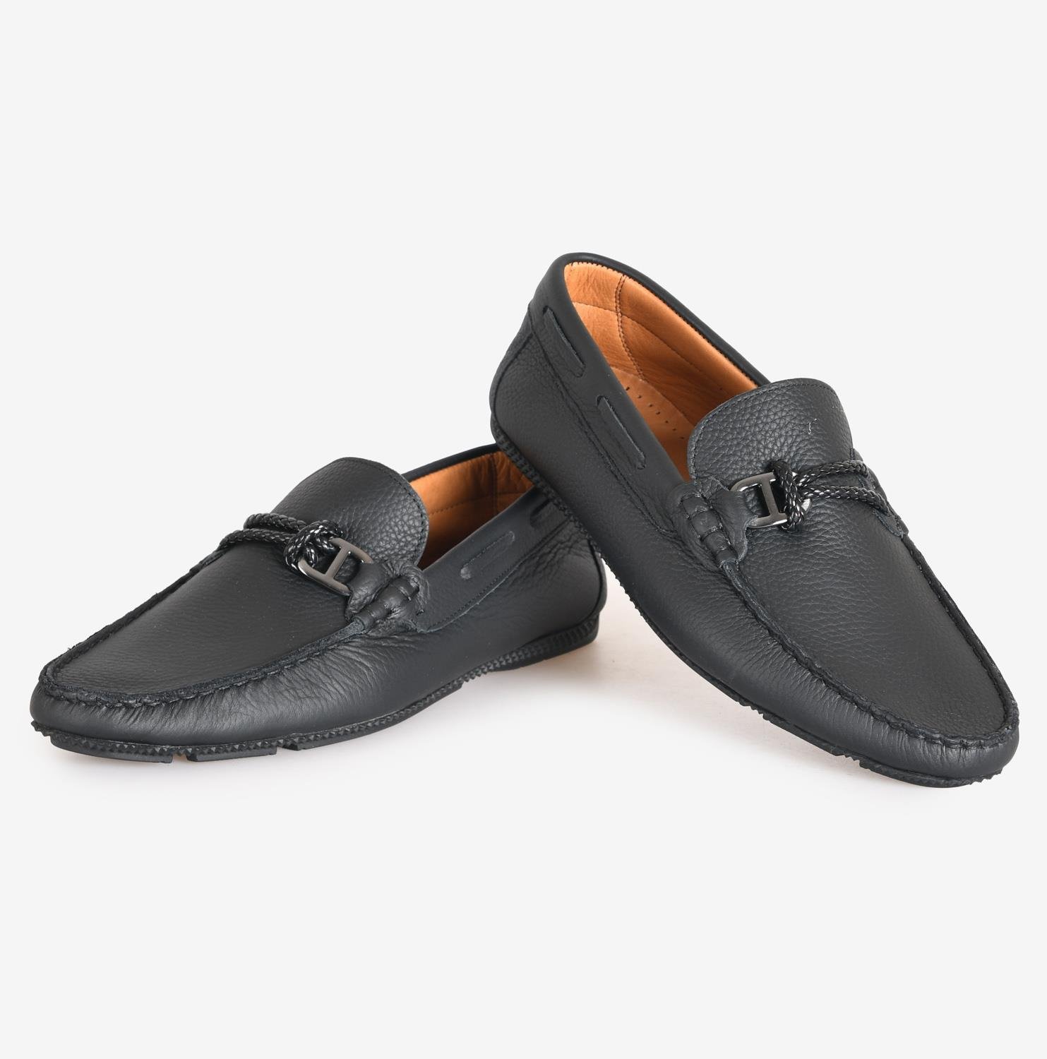 Siyah Nubuk Deri Erkek Loafer Ayakkabı