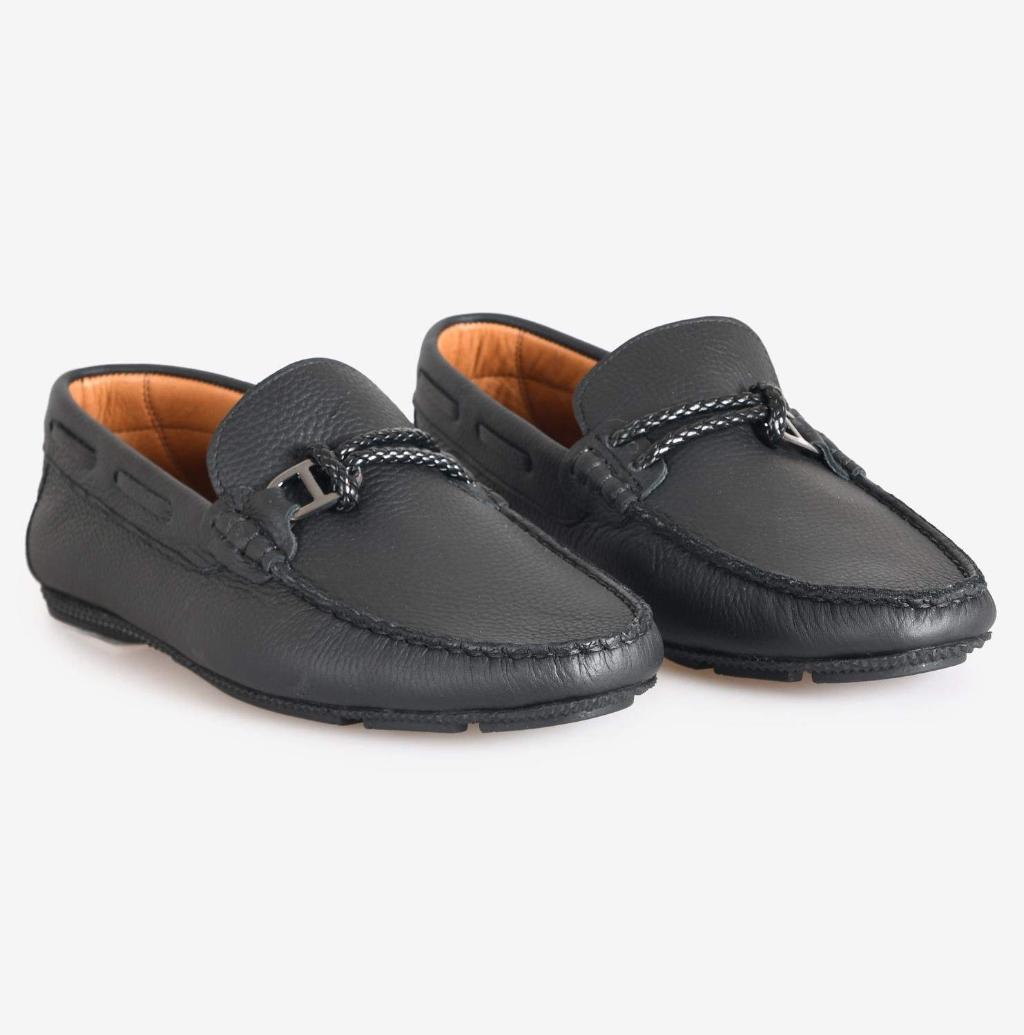 Siyah Nubuk Deri Erkek Loafer Ayakkabı