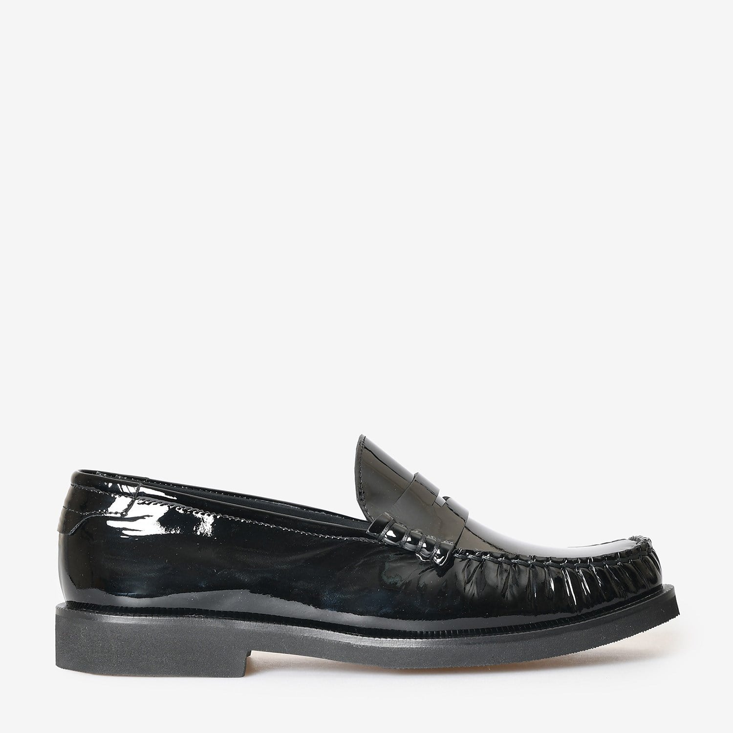 Siyah Rugan Kadın Loafer