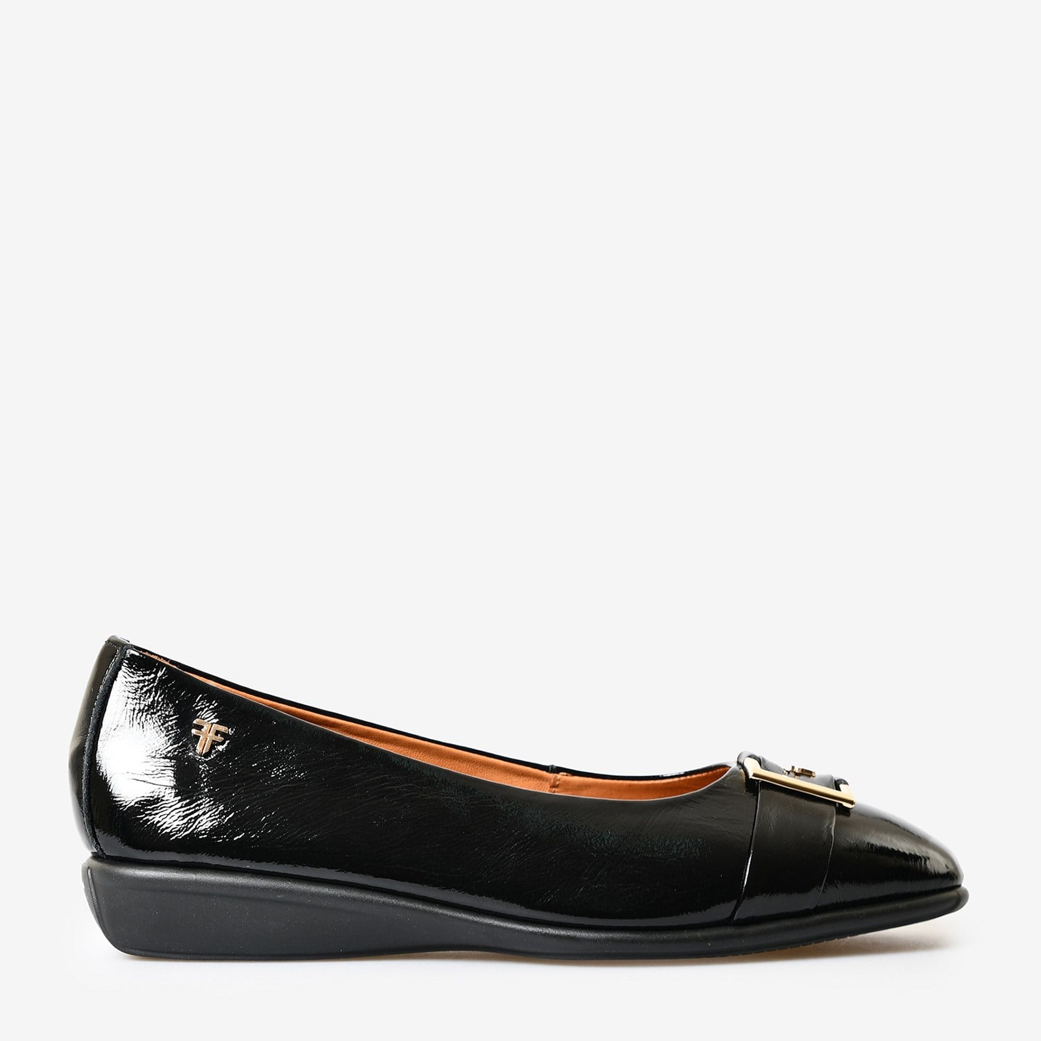 Siyah Rugan Logo Detaylı Kadın Loafer