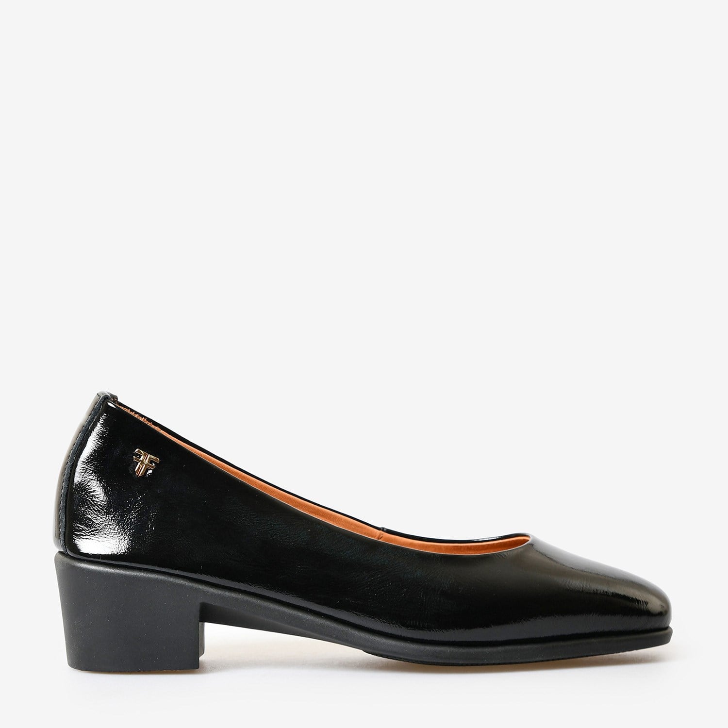 Siyah Rugan Topuklu Kadın Loafer