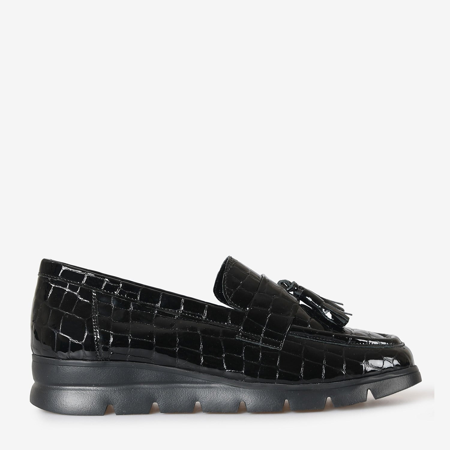 Siyah Ruganpüsküllü Kadın Loafer
